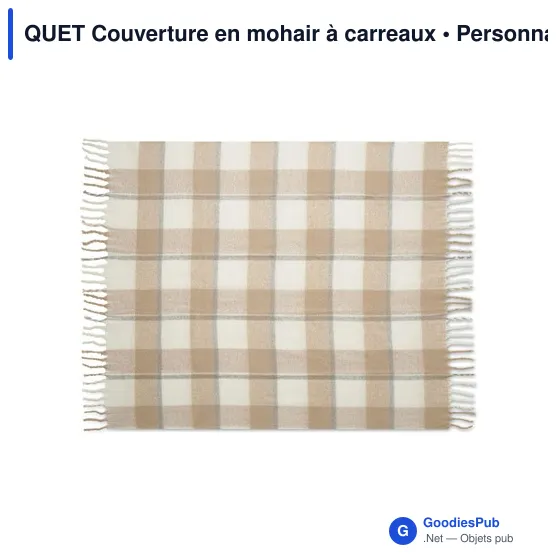 QUET Couverture en mohair à carreaux - Image 3