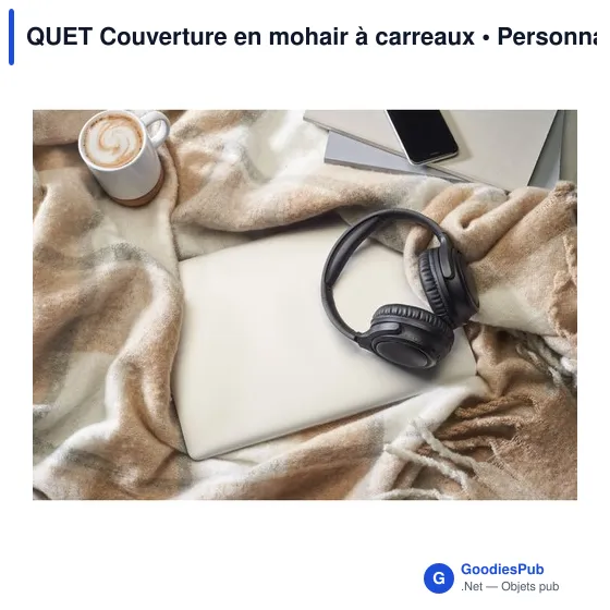 QUET Couverture en mohair à carreaux - Image 8