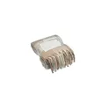Variante beige - QUET Couverture en mohair à carreaux