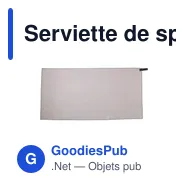 Serviette de sport personnalisable Quick Dry avec logo - Miniature 1