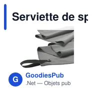 Serviette de sport personnalisable Quick Dry avec logo - Miniature 4