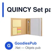 QUINCY Set papeterie - Miniature 1