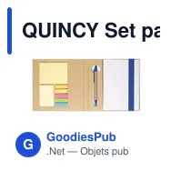 QUINCY Set papeterie - Miniature 3