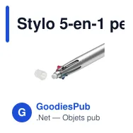 Stylo 5-en-1 personnalisable avec logo - Quintet - Miniature 1