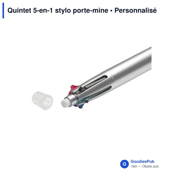 Stylo 5-en-1 personnalisable avec logo - Quintet - Image 1
