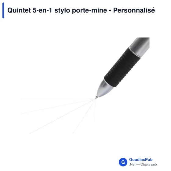 Stylo 5-en-1 personnalisable avec logo - Quintet - Image 2
