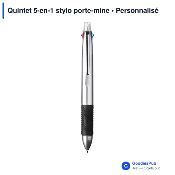 Stylo 5-en-1 personnalisable avec logo - Quintet - Image 4