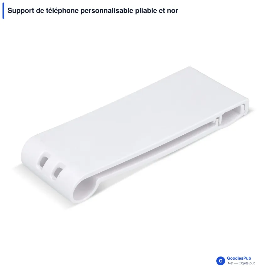 Support de téléphone personnalisable pliable et nomade avec logo - Bureau - Image 2