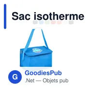 Sac isotherme personnalisable 6 canettes en R-PET non tissé avec logo - 75 g/m² - Miniature 1