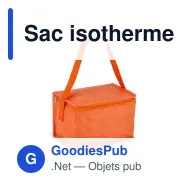 Sac isotherme personnalisable 6 canettes en R-PET non tissé avec logo - 75 g/m² - Miniature 2