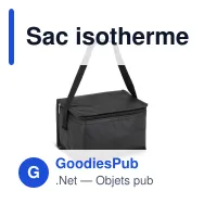 Sac isotherme personnalisable 6 canettes en R-PET non tissé avec logo - 75 g/m² - Miniature 6