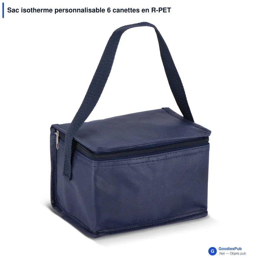 Sac isotherme personnalisable 6 canettes en R-PET non tissé avec logo - 75 g/m² - Image 8