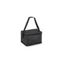 Variante Noir - Sac isotherme personnalisable 6 canettes en R-PET non tissé avec logo - 75 g/m²