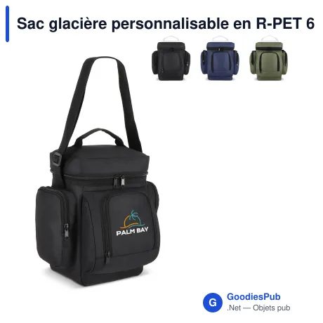 Sac glacière personnalisable en R-PET 600D 10 L avec logo - Trois coloris