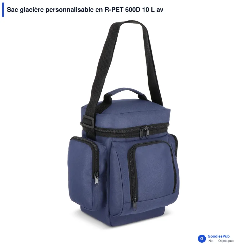 Sac glacière personnalisable en R-PET 600D 10 L avec logo - Trois coloris - Image 2