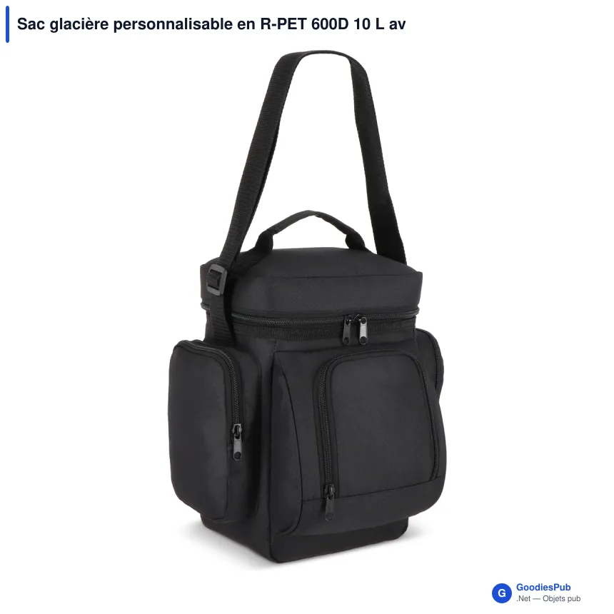 Sac glacière personnalisable en R-PET 600D 10 L avec logo - Trois coloris - Image 3