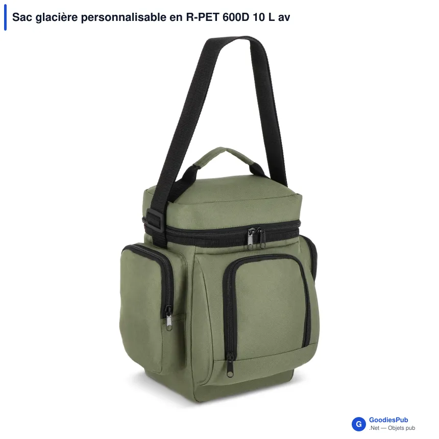 Sac glacière personnalisable en R-PET 600D 10 L avec logo - Trois coloris - Image 4