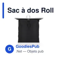 Sac à dos Roll Top personnalisable en R-PET 600D 20 L avec logo - Huit coloris - Miniature 2