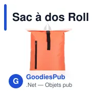 Sac à dos Roll Top personnalisable en R-PET 600D 20 L avec logo - Huit coloris - Miniature 3