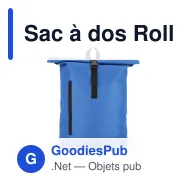 Sac à dos Roll Top personnalisable en R-PET 600D 20 L avec logo - Huit coloris - Miniature 5