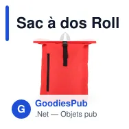 Sac à dos Roll Top personnalisable en R-PET 600D 20 L avec logo - Huit coloris - Miniature 7