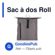 Sac à dos Roll Top personnalisable en R-PET 600D 20 L avec logo - Huit coloris - Miniature 8