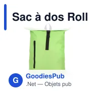Sac à dos Roll Top personnalisable en R-PET 600D 20 L avec logo - Huit coloris - Miniature 9