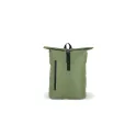 Variante Vert olive - Sac à dos Roll Top personnalisable en R-PET 600D 20 L avec logo - Huit coloris