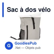 Sac à dos vélo Roll Top personnalisable en R-PET 600D 20 L avec logo - Miniature 3