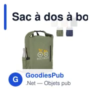 Sac à dos à boucle personnalisable en R-PET 600D 20 L avec logo - Cinq coloris - Miniature 1