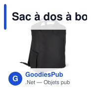 Sac à dos à boucle personnalisable en R-PET 600D 20 L avec logo - Cinq coloris - Miniature 4