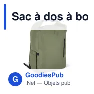 Sac à dos à boucle personnalisable en R-PET 600D 20 L avec logo - Cinq coloris - Miniature 6