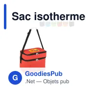Sac isotherme personnalisable à double compartiment 12 L avec logo - 6 couleurs - Miniature 1