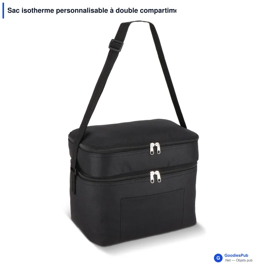 Sac isotherme personnalisable à double compartiment 12 L avec logo - 6 couleurs - Image 3
