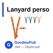 Lanyard personnalisable en R-PET recyclé avec logo - 9 coloris - Miniature 1