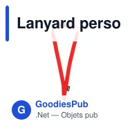 Lanyard personnalisable en R-PET recyclé avec logo - 9 coloris - Miniature 6