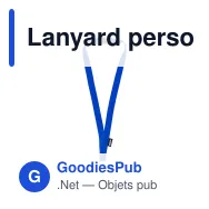Lanyard personnalisable en R-PET recyclé avec logo - 9 coloris - Miniature 7