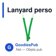 Lanyard personnalisable en R-PET recyclé avec logo - 9 coloris - Miniature 8
