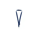 Variante Bleu foncé - Lanyard personnalisable en R-PET recyclé avec logo - 9 coloris