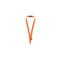 Variante Orange - Lanyard personnalisable en R-PET recyclé avec logo - 9 coloris