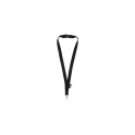 Variante Noir - Lanyard personnalisable en R-PET recyclé avec logo - 9 coloris