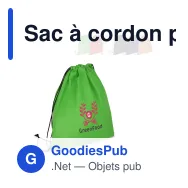 Sac à cordon personnalisable en non-tissé recyclé 75 g/m² avec logo - 38 x 42 cm - Miniature 1