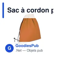 Sac à cordon personnalisable en non-tissé recyclé 75 g/m² avec logo - 38 x 42 cm - Miniature 2