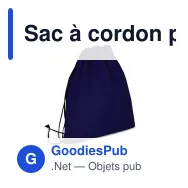Sac à cordon personnalisable en non-tissé recyclé 75 g/m² avec logo - 38 x 42 cm - Miniature 4