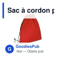 Sac à cordon personnalisable en non-tissé recyclé 75 g/m² avec logo - 38 x 42 cm - Miniature 5