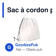 Sac à cordon personnalisable en non-tissé recyclé 75 g/m² avec logo - 38 x 42 cm - Miniature 6