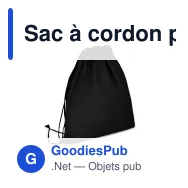 Sac à cordon personnalisable en non-tissé recyclé 75 g/m² avec logo - 38 x 42 cm - Miniature 7