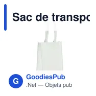 Sac de transport personnalisable en non-tissé laminé recyclé 24 x 11 x 30 cm avec logo - S - Miniature 2