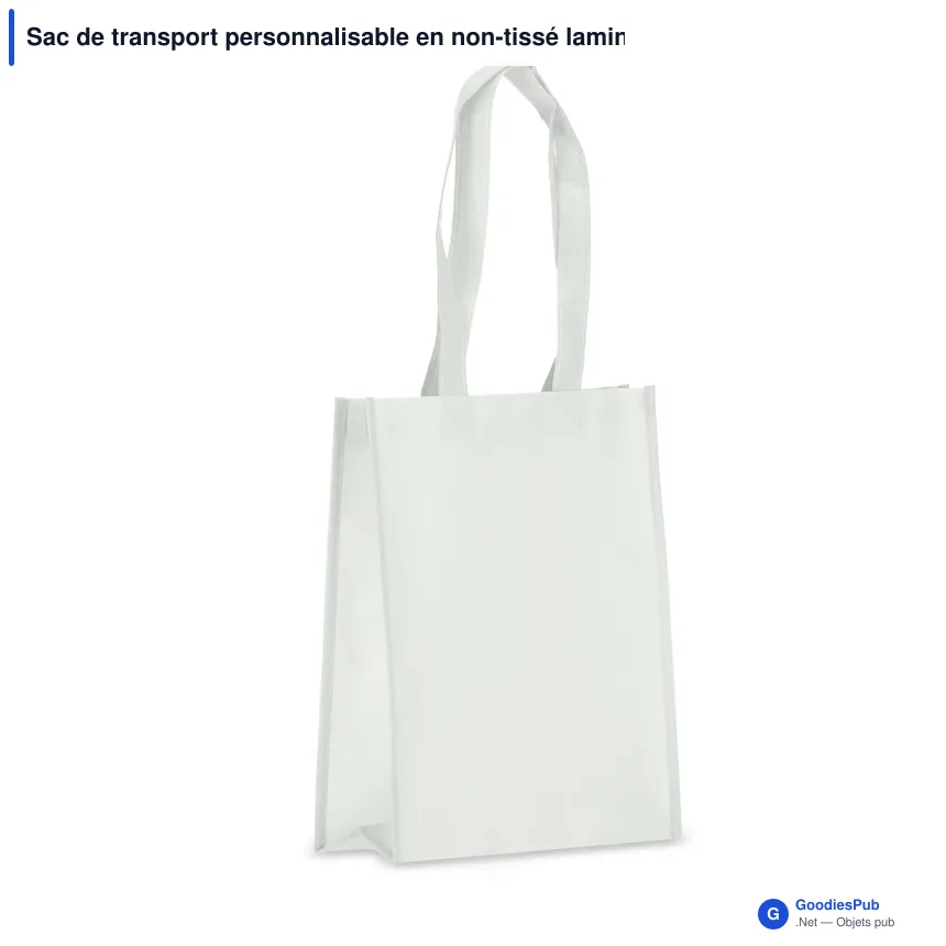 Sac de transport personnalisable en non-tissé laminé recyclé 24 x 11 x 30 cm avec logo - S - Image 2