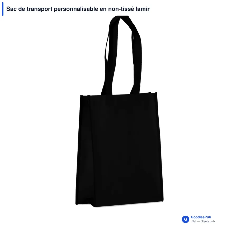 Sac de transport personnalisable en non-tissé laminé recyclé 24 x 11 x 30 cm avec logo - S - Image 4